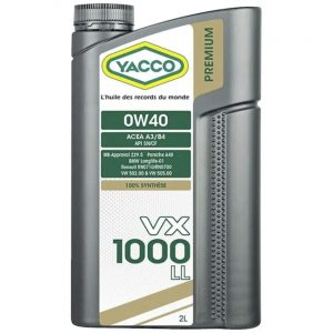 Масло моторное YACCO VX 1000 LL 0W40 (2 L)