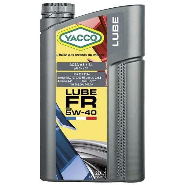 Масло моторное YACCO LUBE FR 5W40 (2 L)