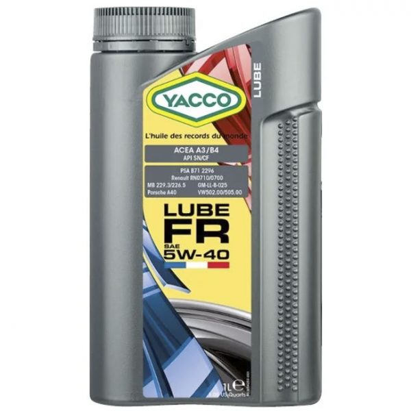 Масло моторное YACCO LUBE FR 5W40 (1 L)