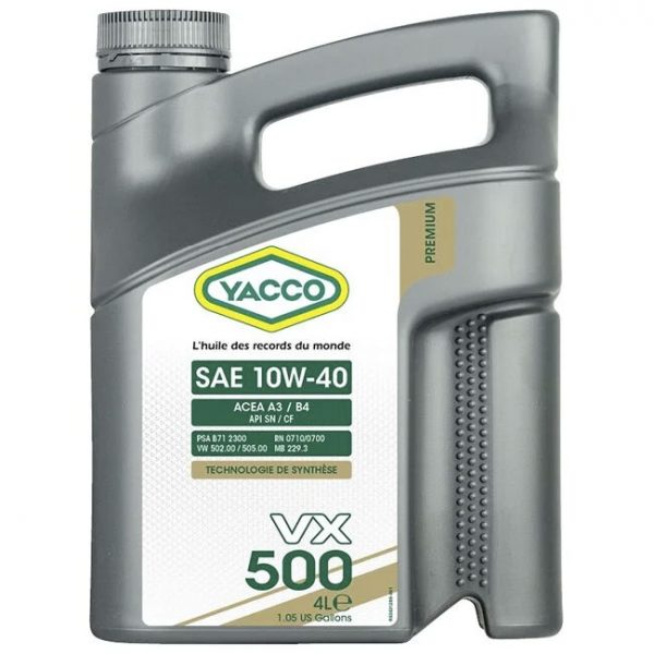 Масло моторное YACCO VX 500 10W40 (4 L)