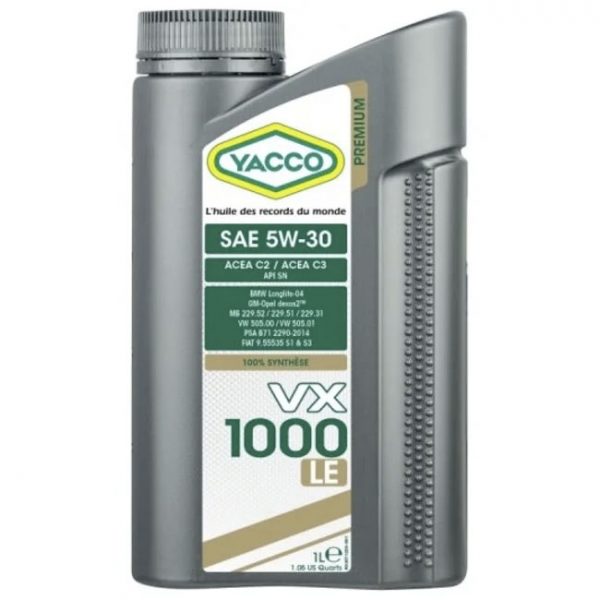Масло моторное YACCO VX 1000 LE 5W30 (1 L)