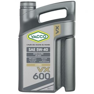 Масло моторное YACCO VX 600 5W40 (5 L)