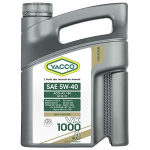 Масло моторное YACCO VX 1000 LL 5W40 (4 L)