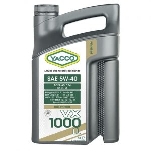 Масло моторное YACCO VX 1000 LL 5W40 (5 L)